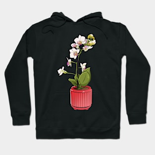 White Orchid Flower Hoodie